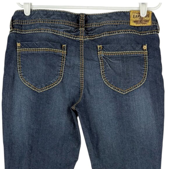 Express Jeans Women's Skinny Zelda Slim Fit Stretch Low Rise Blue Jeans Size 12 - Picture 4 of 11